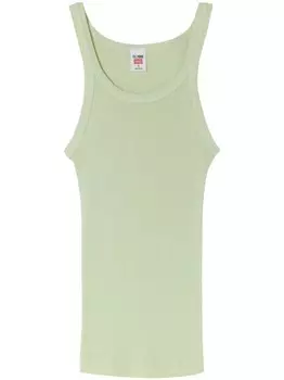 RE/DONE ребристая майка, зеленый