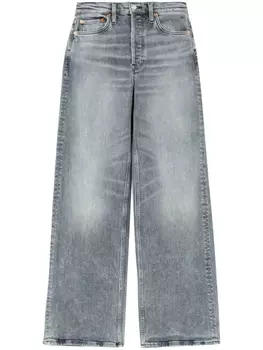 RE/DONE широкие джинсы с нашивкой-логотипом, серый