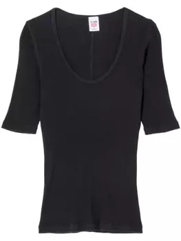 RE/DONE топ с U-образным вырезом, черный