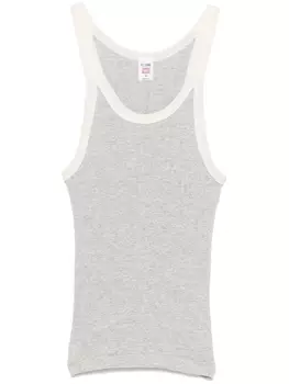 RE/DONE топ в рубчик из коллаборации с Hanes, серый