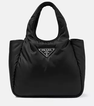 Re-Nylon Маленькая стёганая сумка-тоут Prada, черный