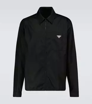 Re-Nylon застёгивающаяся рубашка на молнии Prada, черный