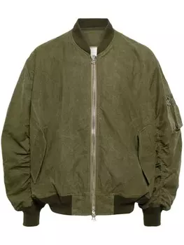 Readymade бомбер-пуховик из канваса, зеленый