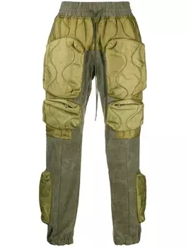 Readymade дутые брюки карго, зеленый