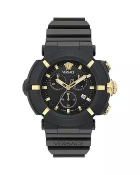 Real Active Chronograph Watch, 45mm Versace, черный