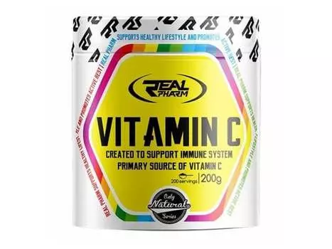 Real Pharm, Витамин С, 200 г, клубника-малина