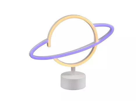 Reality Leuchten Светодиодная настольная лампа Planet R55370101, пластик белый, вкл. светодиод 1,6 Вт., синий