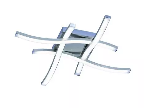 Reality Leuchten Светодиодный потолочный светильник Route, 4 лампы, матовый никель, серебро