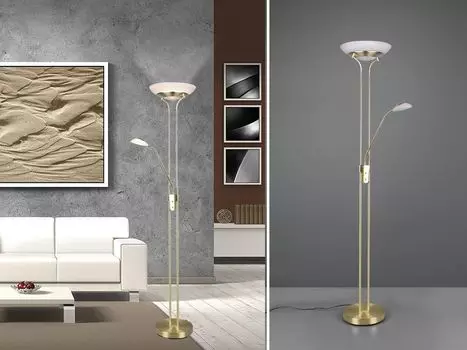 Reality Leuchten Светодиодный торшер Orson латунь