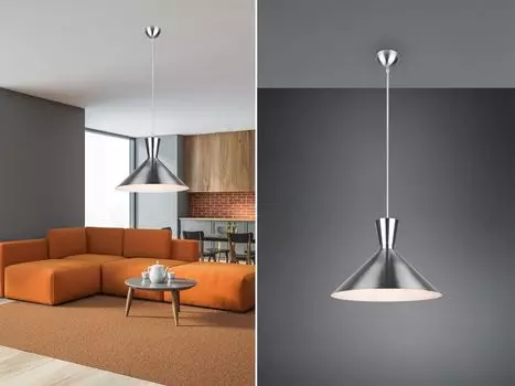 REALITY подвесной светильник ENZO 1xE27 матовый никель, декоративное кольцо Chr Reality Leuchten