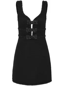 Rebecca Vallance мини-платье Margo Bow, черный