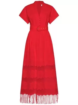 Rebecca Vallance платье Giovanni с V-образным вырезом, красный