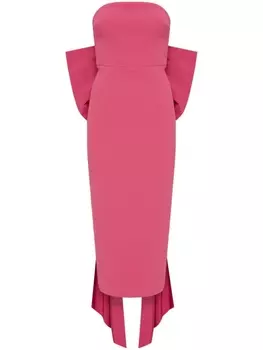 Rebecca Vallance платье миди Anais с крупным бантом, розовый