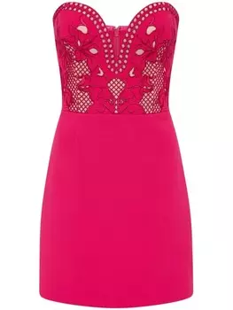 Rebecca Vallance платье мини Claudia с цветочной вышивкой, розовый