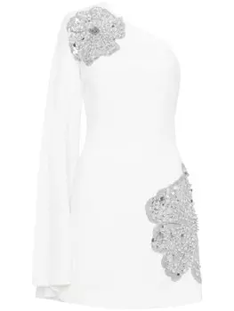 Rebecca Vallance платье мини Layana с кристаллами, белый