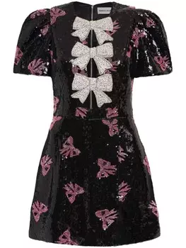 Rebecca Vallance платье мини Miya с бантом, черный