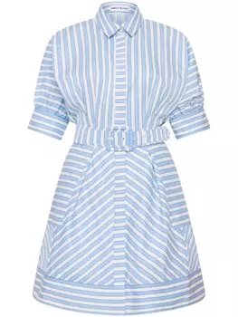 Rebecca Vallance платье-рубашка Ava в полоску, синий