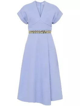 Rebecca Vallance твидовое платье миди Carine, синий