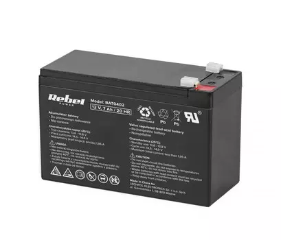 Rebel, Гелевой аккумулятор Rebel 12В 7Ач