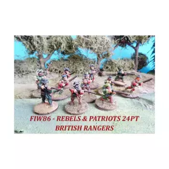 Rebels & Patriots — набор «Британские рейнджеры» из 24 очков, French & Indian War 1754-1763 (28mm)