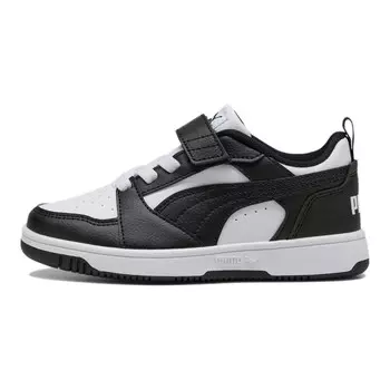 Rebound V6 Детские кроссовки для скейтбординга Детские низкие белые - черные Puma, белый