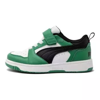 Rebound V6 Kids Скейтбординг Кроссовки Детские Низкие Зеленые/Черные Puma, зеленый/черный