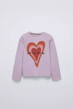 Ребричный топ ZARA, лиловый