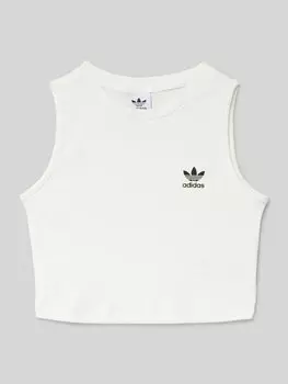 Ребристая майка adidas Originals, белый