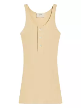 Ребристая майка AMI Paris, нейтральный