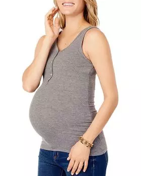 Ребристая майка для кормления Henley для беременных Ingrid & Isabel