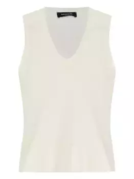 Ребристая майка Fabiana Filippi, белый