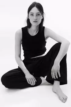Ребристая майка H&M, черный