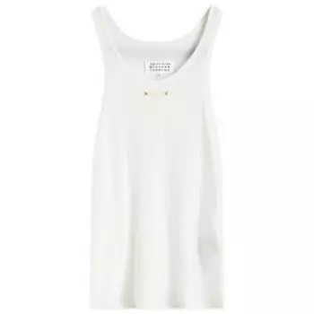 Ребристая майка Maison Margiela, белый