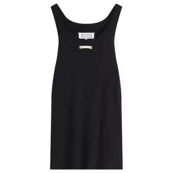 Ребристая майка Maison Margiela, черный