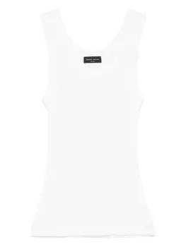 Ребристая майка Roberto Collina, белый