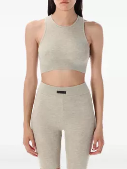 Ребристая майка с круглым вырезом FEAR OF GOD ESSENTIALS, нейтральный