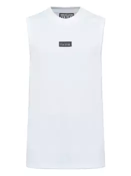 Ребристая майка с логотипом Versace Jeans Couture, белый