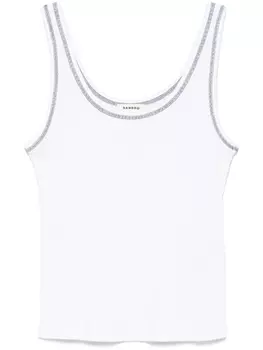 Ребристая майка SANDRO, белый
