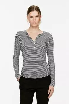 Ребристая рубашка хенли Arket, мультиколор