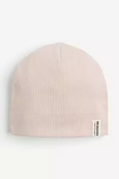 Ребристая шапка H&M, розовый
