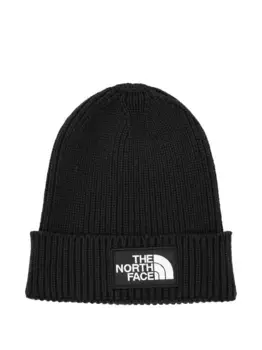 Ребристая шапка с логотипом The North Face Kids, черный