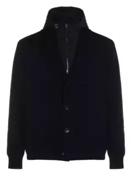 Ребристая шерстяная куртка Herno, черный