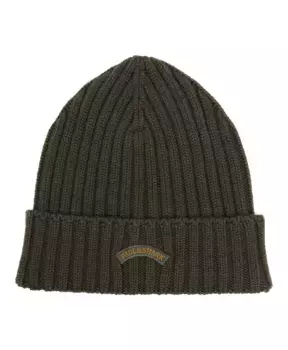 Ребристая шерстяная шапка производства Италии. Paul & Shark, зеленый