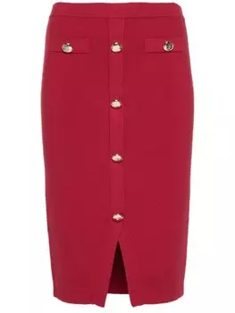 Ребристая юбка миди Blugirl, красный