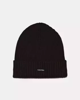 Ребристая вязаная шапка Calvin Klein, черный