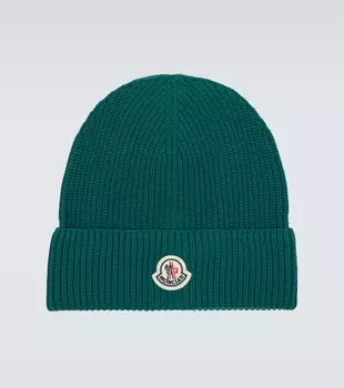 Ребристая вязаная шапка Moncler, Bistro Green