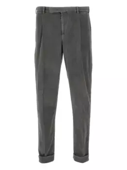 Ребристые бархатные чиносы PT Torino, серый