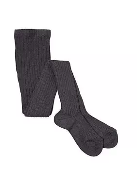 Ребристые колготки Condor, антрацит