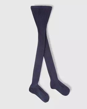 Ребристые колготки Condor, темно-синий