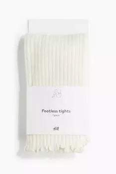 Ребристые колготки H&M, белый